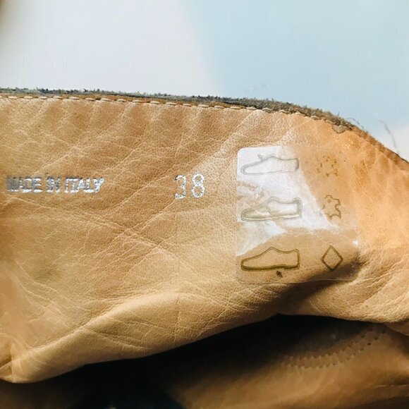 MM6 Maison Martin Margiela Gray Leather Heeled Ankle Boots Size 6 EU 38 - Picture 10 of 10